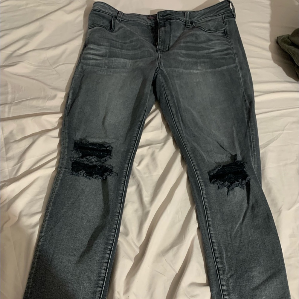 Distressed with rips High rise Jeggings 16 regular